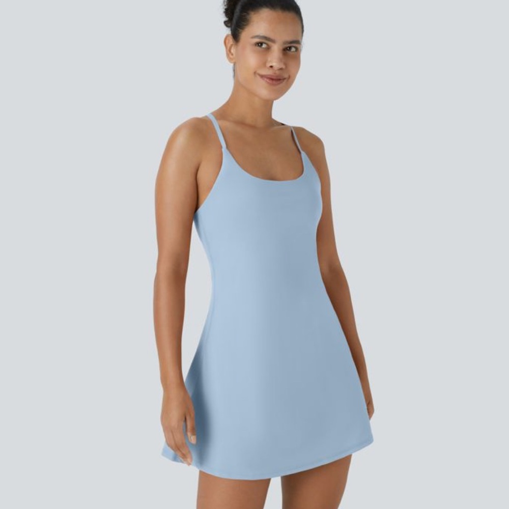 Halara Softly Air Backless 2-in-1 Pocket Mini Slip Pickleball Active Dress UPF50